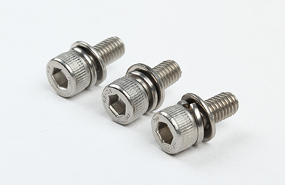 不銹鋼 內(nèi)六角圓柱頭（滾花）帶平、彈墊組合螺釘 DIN912三組合